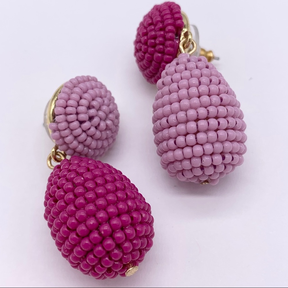 Stella & Dot Marie Pink Beaded Earrings